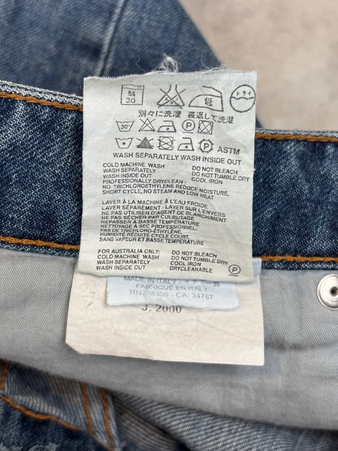 2000s Prada Blue Worker Denim Jeans - Image 12