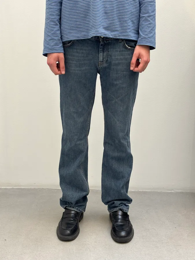 2000s Prada Blue Worker Denim Jeans - Image 2