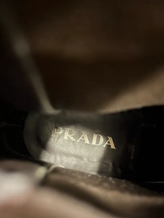 2000s Prada Brown Eroded Leather Boots - Image 9