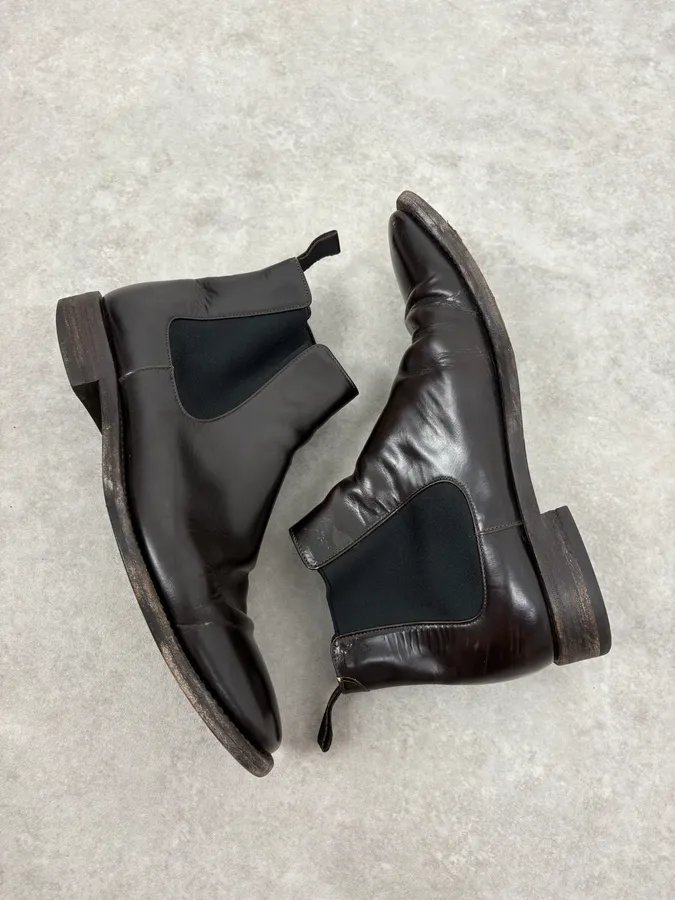 2000s Prada Brown Leather Ankle Boots - Image 6