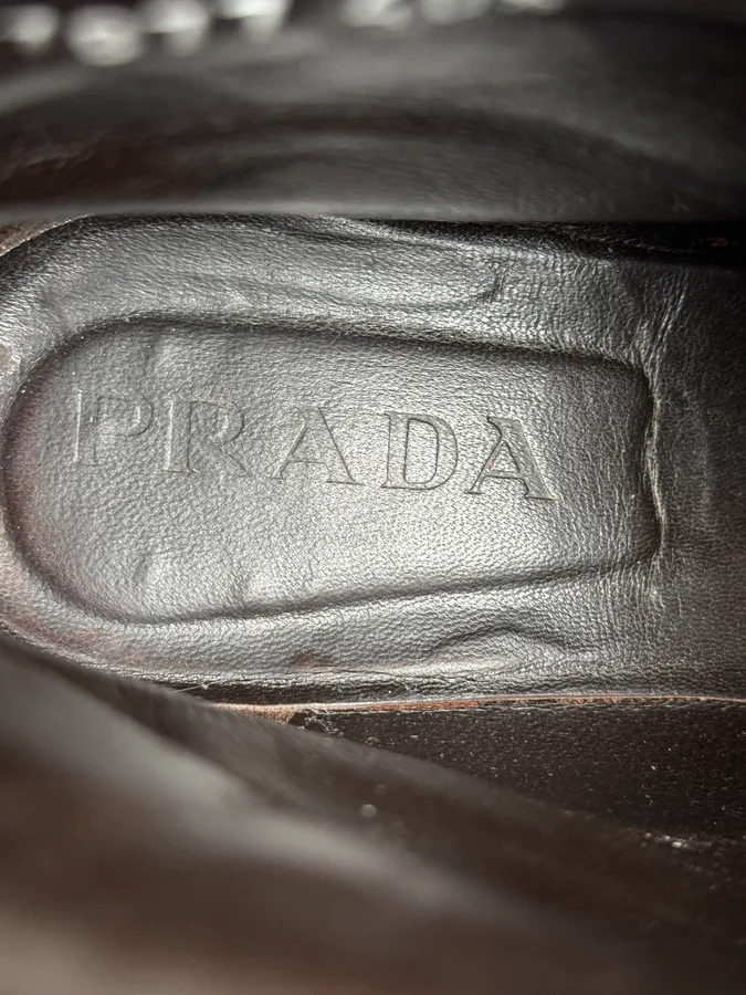 2000s Prada Brown Leather Boots - Image 7