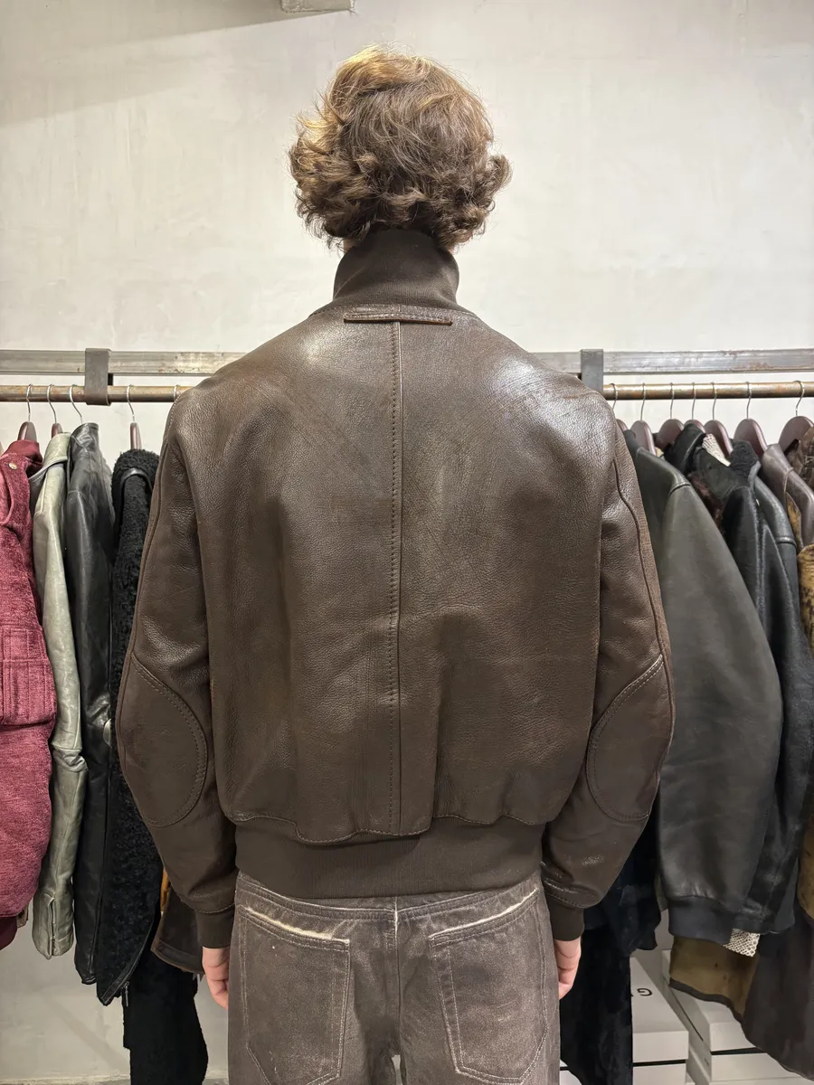 2000s Prada Brown Leather Premium Jacket - Image 4