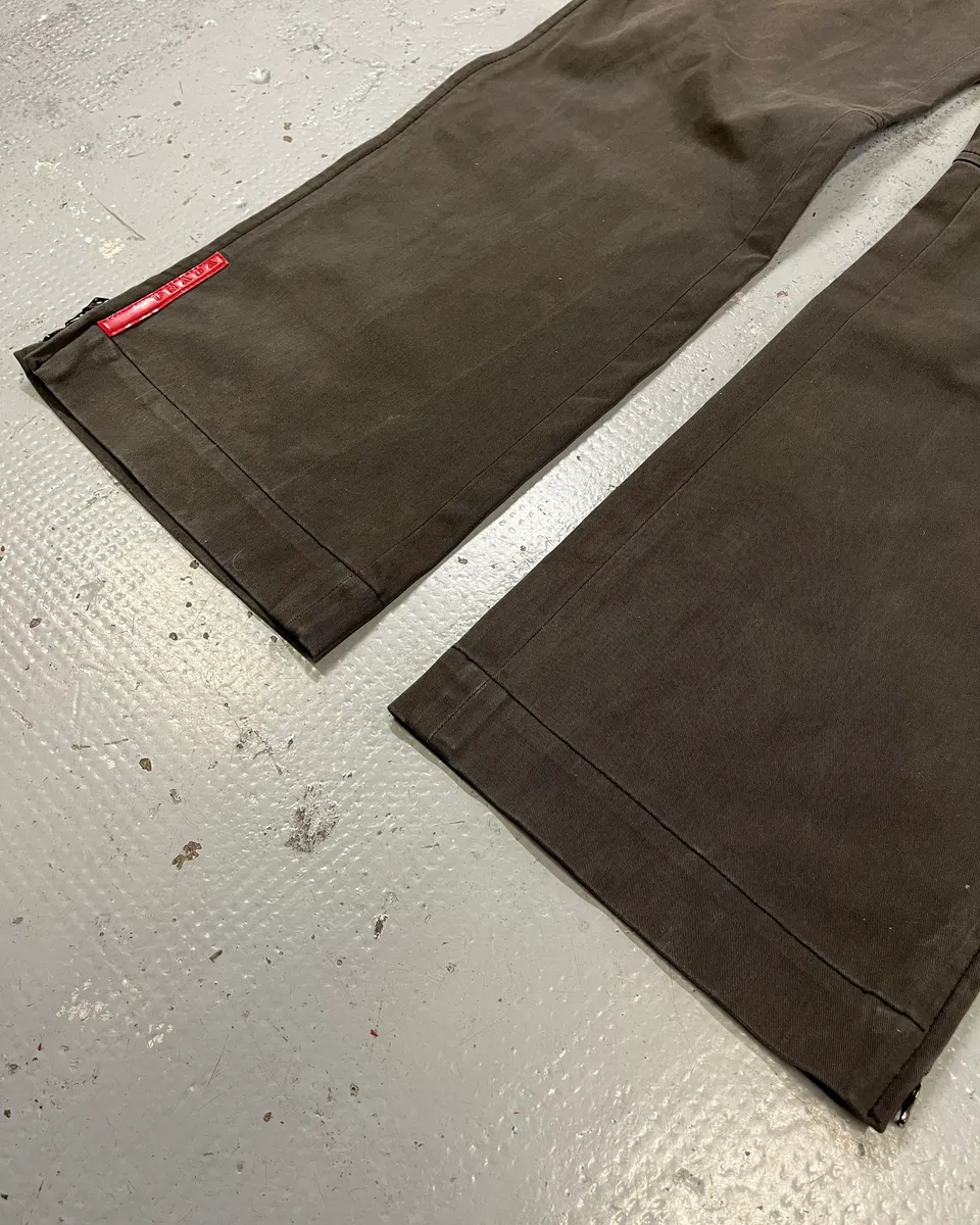 2000s Prada Brown Linea Rossa Cozy Pants - Image 8