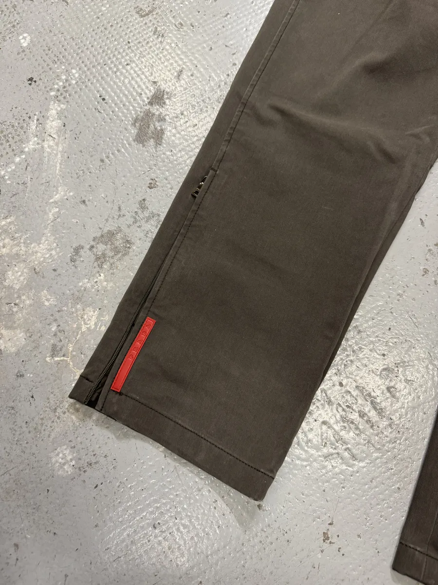 2000s Prada Brown Linea Rossa Pants - Image 12