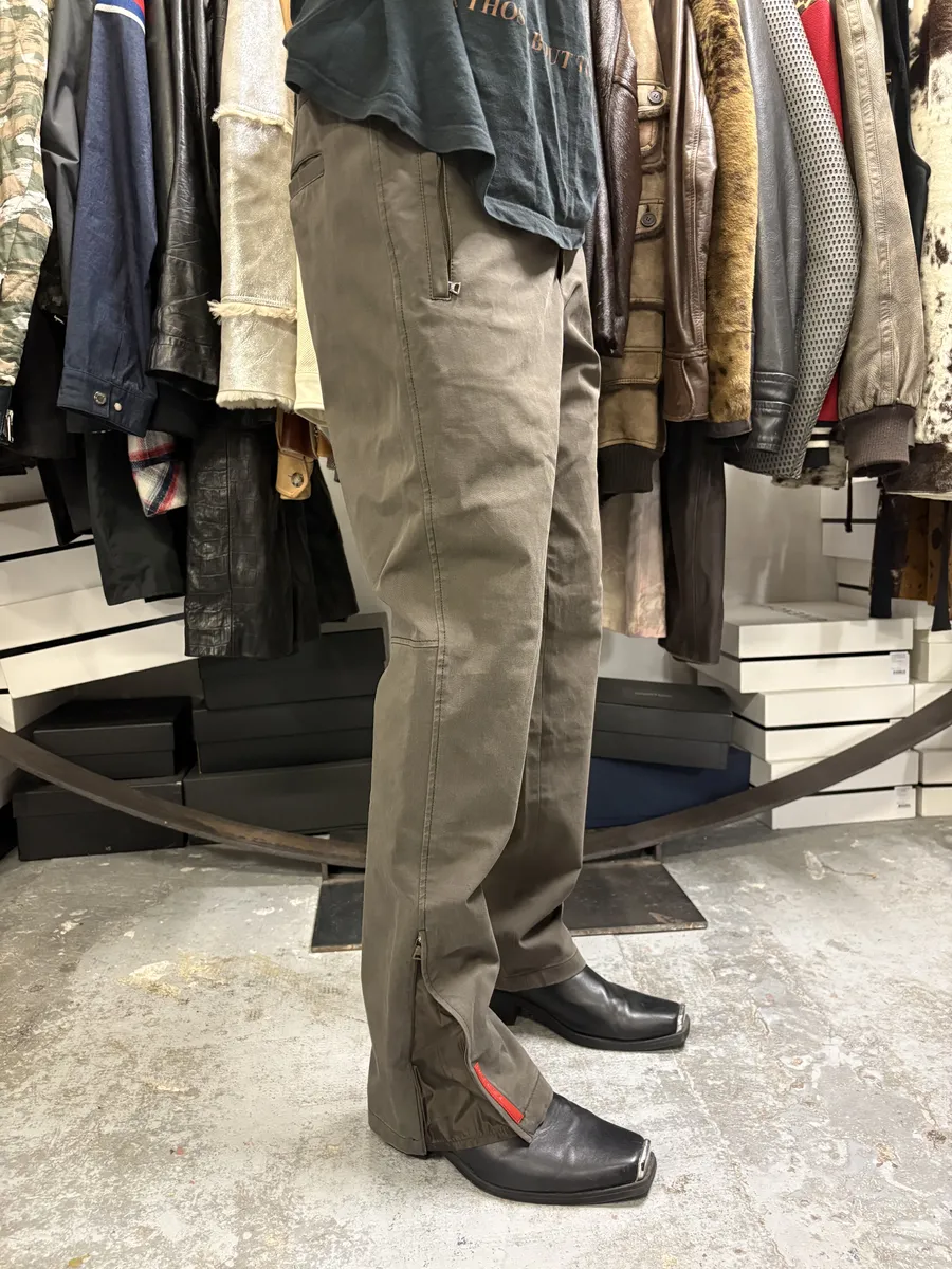2000s Prada Brown Linea Rossa Pants - Image 3