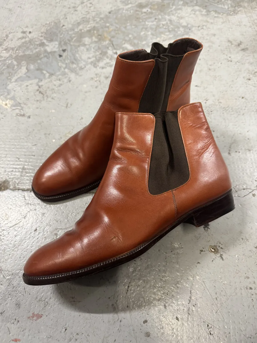 2000s Prada Brown Minimalist Leather Boots - Image 9