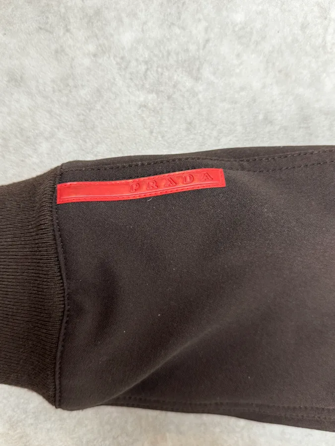 2000s Prada Brown Nylon Bomber Jacket - Image 9