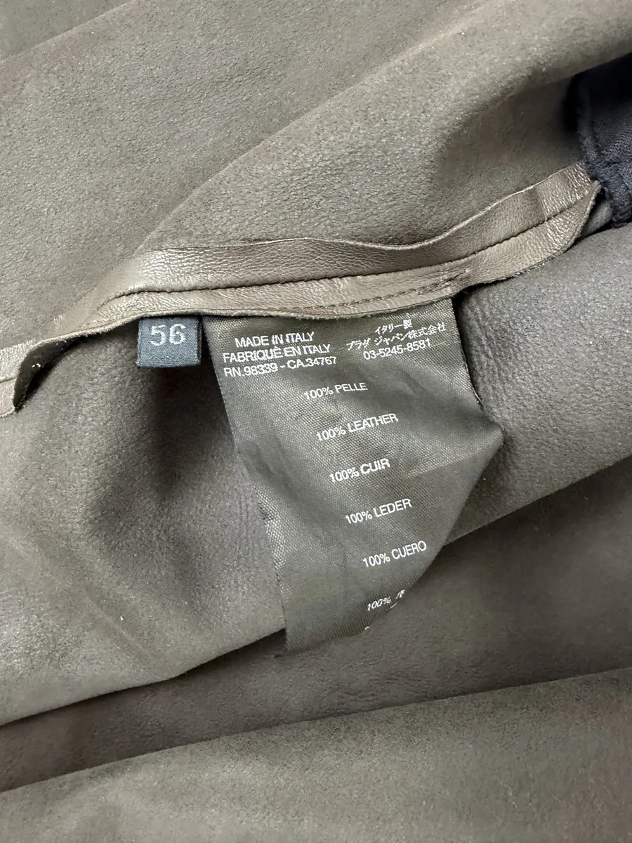 2000s Prada Brown Premium Lamb Leather Shirt Jacket - Image 10