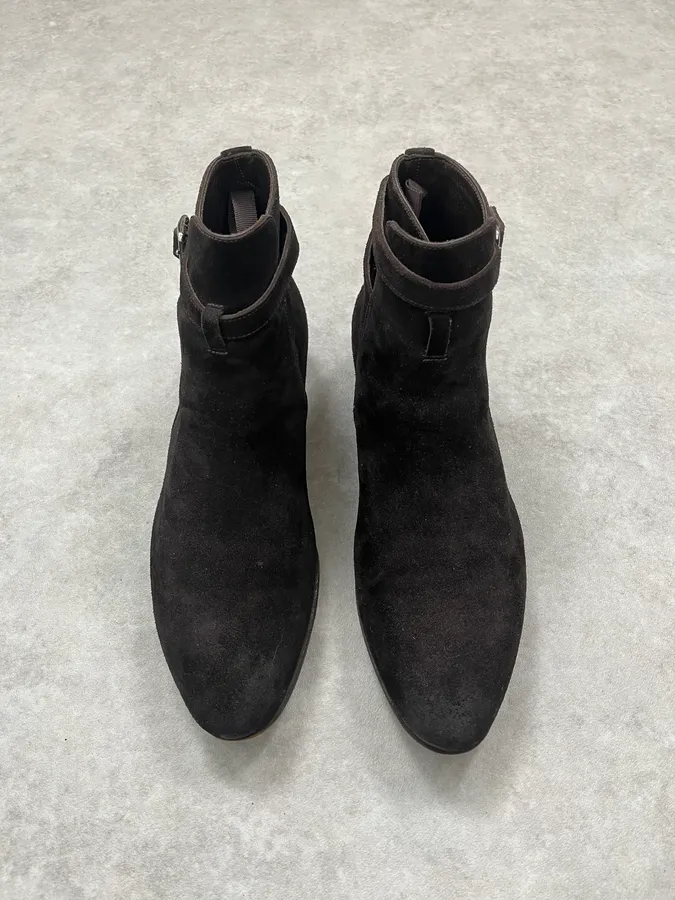 2000s Prada Brown Suede Leather Boots - Image 2