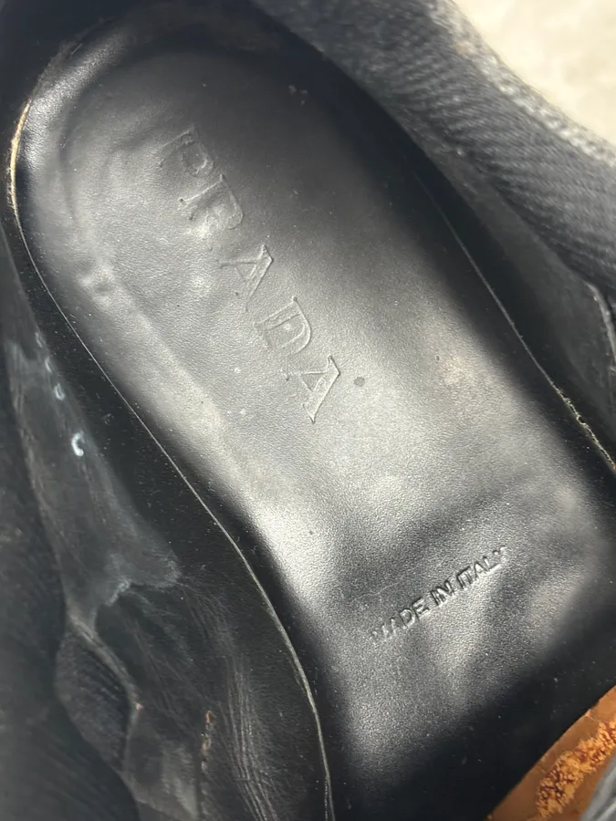 2000s Prada Brown Suede Leather Velcro Boots - Image 16