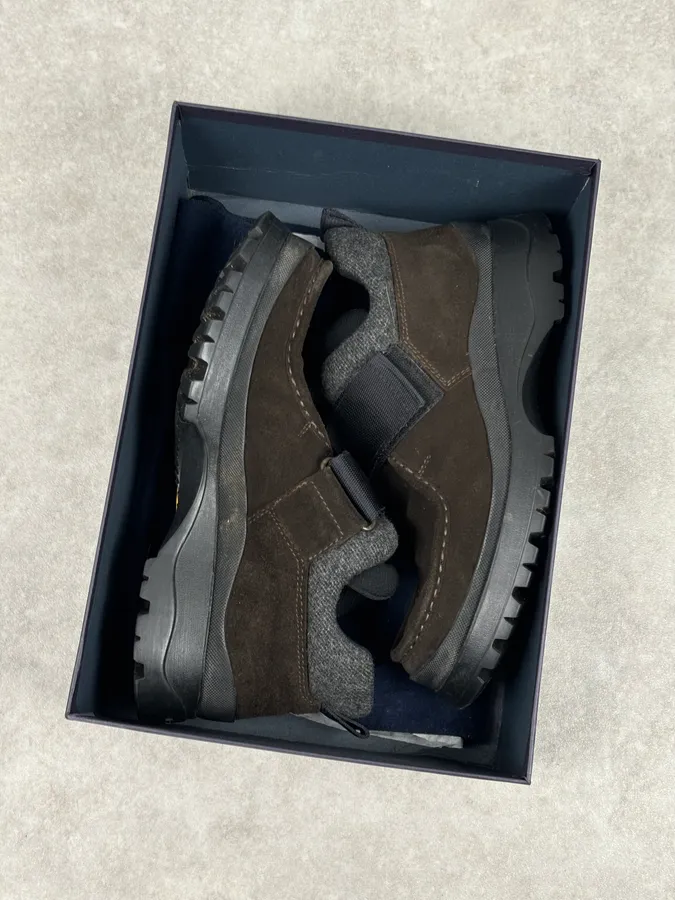2000s Prada Brown Suede Leather Velcro Boots - Image 17