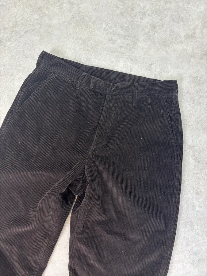 2000s Prada Corduroy Dark Brown Cozy Pants - Image 5