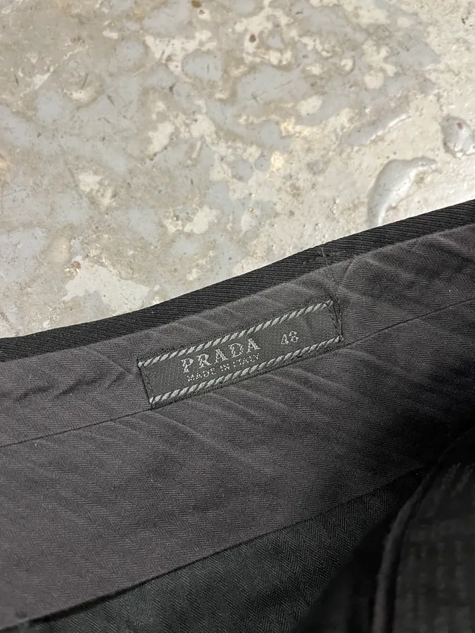 2000s Prada Cozy Tailored Black Pants - Image 10