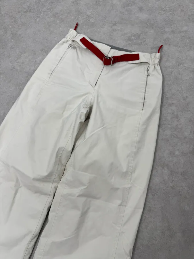 2000s Prada Cream White Technical Pants - Image 5