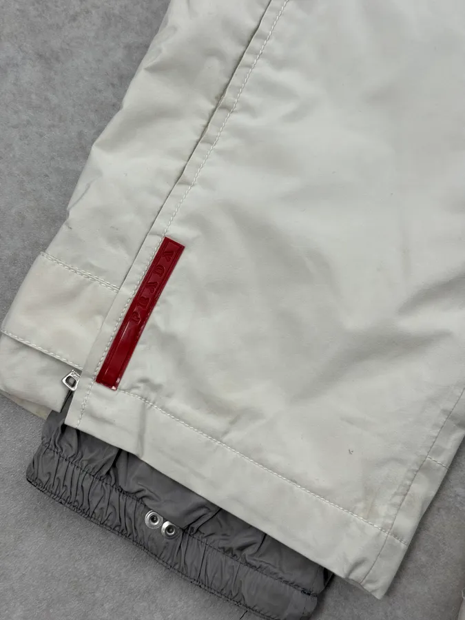 2000s Prada Cream White Technical Pants - Image 7