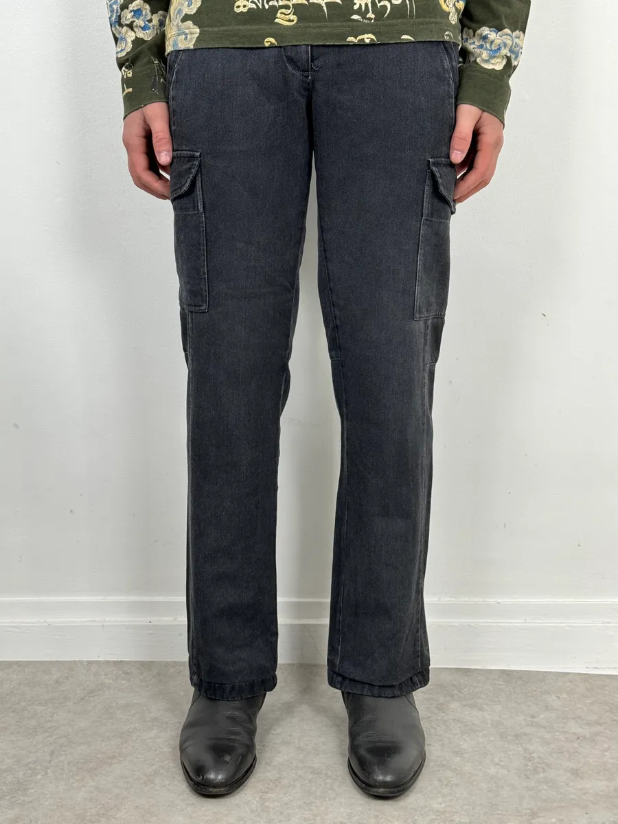 2000s Prada Dark Grey Cargo Pants - Image 2