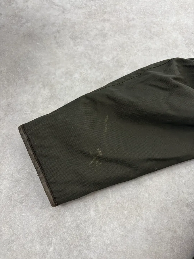 2000s Prada Dark Olive Green Parka Long Jacket - Image 13