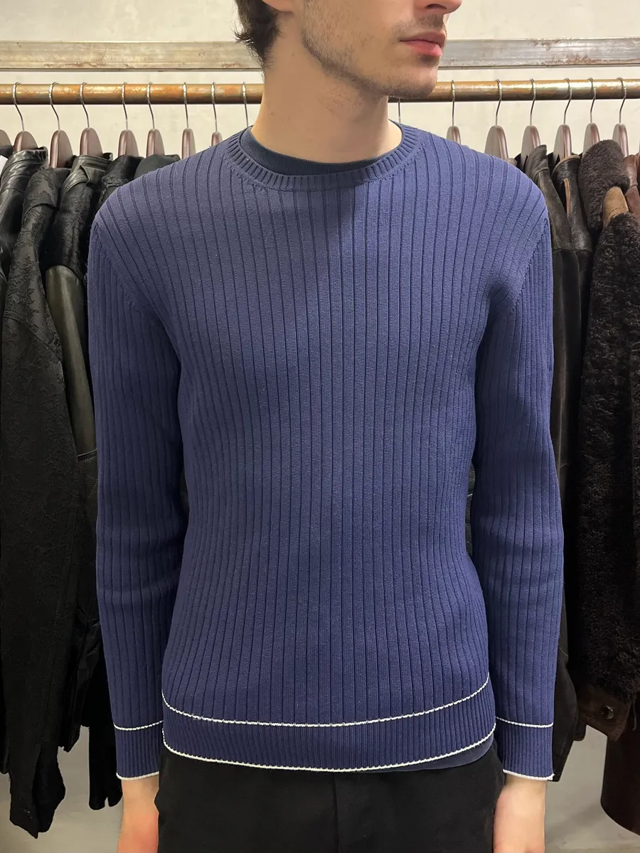 2000s Prada Electric Blue Classic Sweater - Image 2
