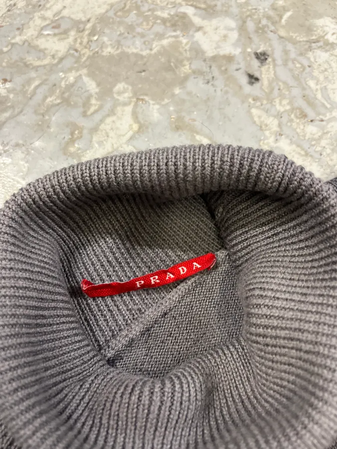 2000s Prada Faded Grey Turtleneck - Image 9