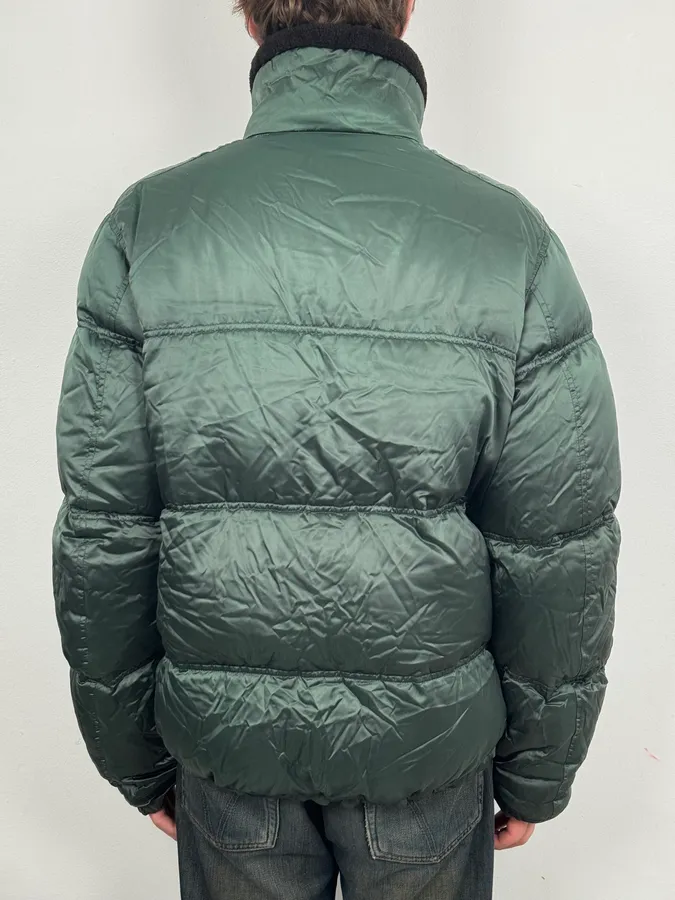 2000s Prada Forest Green Nylon Puffer Jacket - Image 3