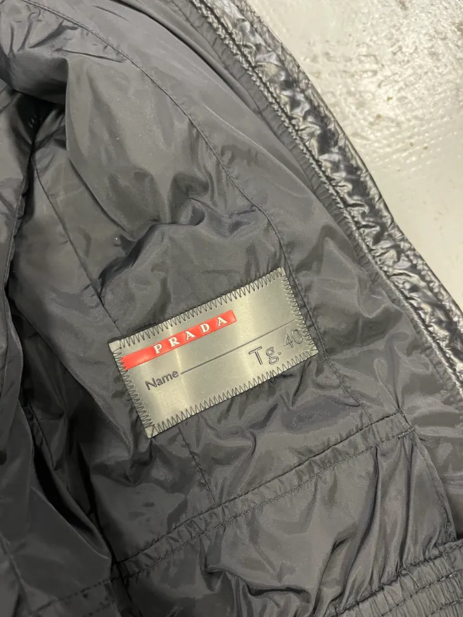 2000s Prada Fur Collar Black Puffer Jacket - Image 10