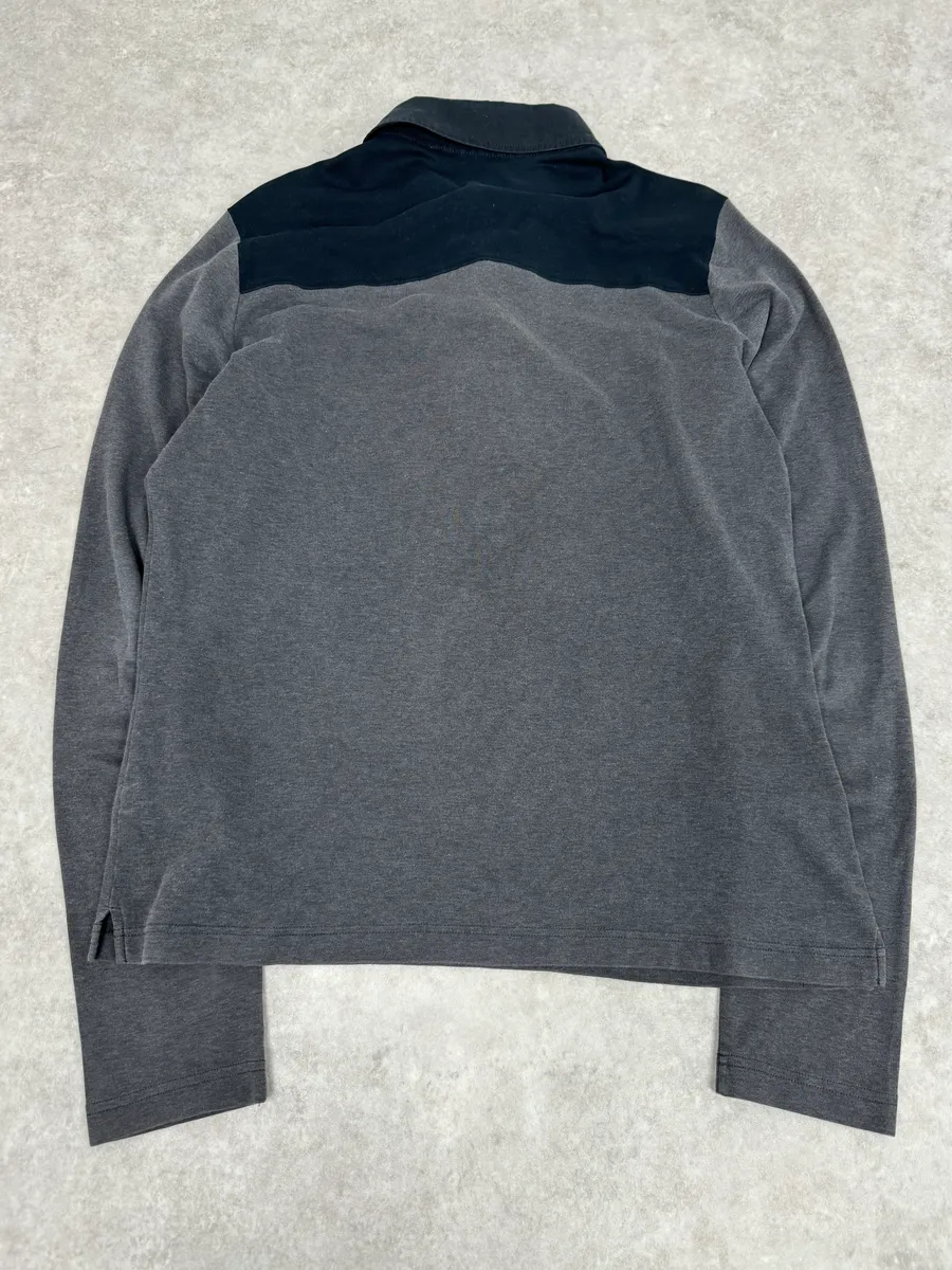 2000s Prada Grey & Black Polo Shirt - Image 7