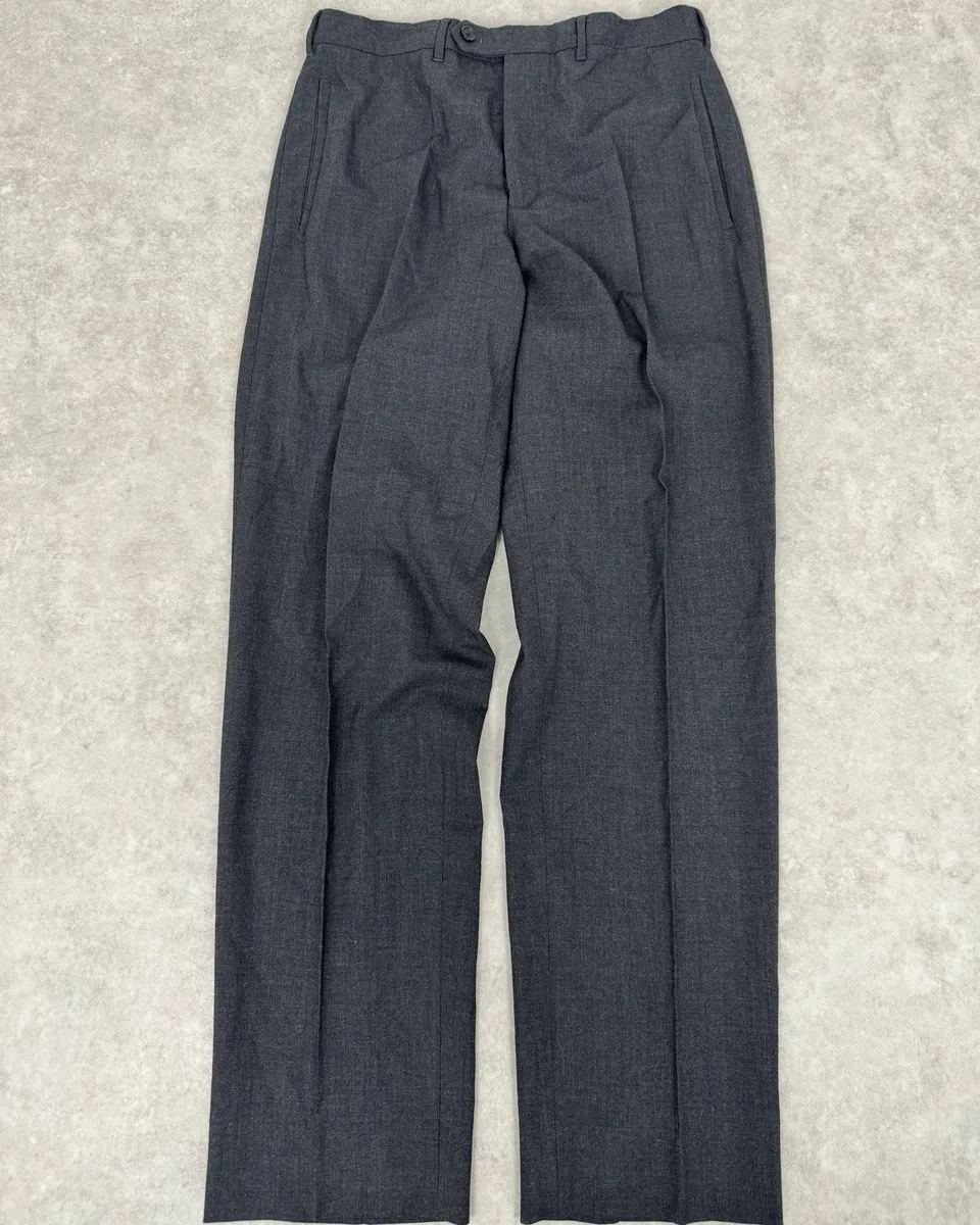 2000s Prada Grey Classy Wool Tailored Pants