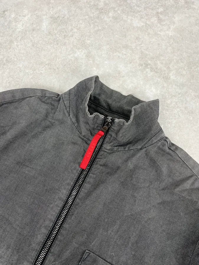 2000s Prada Grey Cotton Zip Up Light Jacket - Image 5