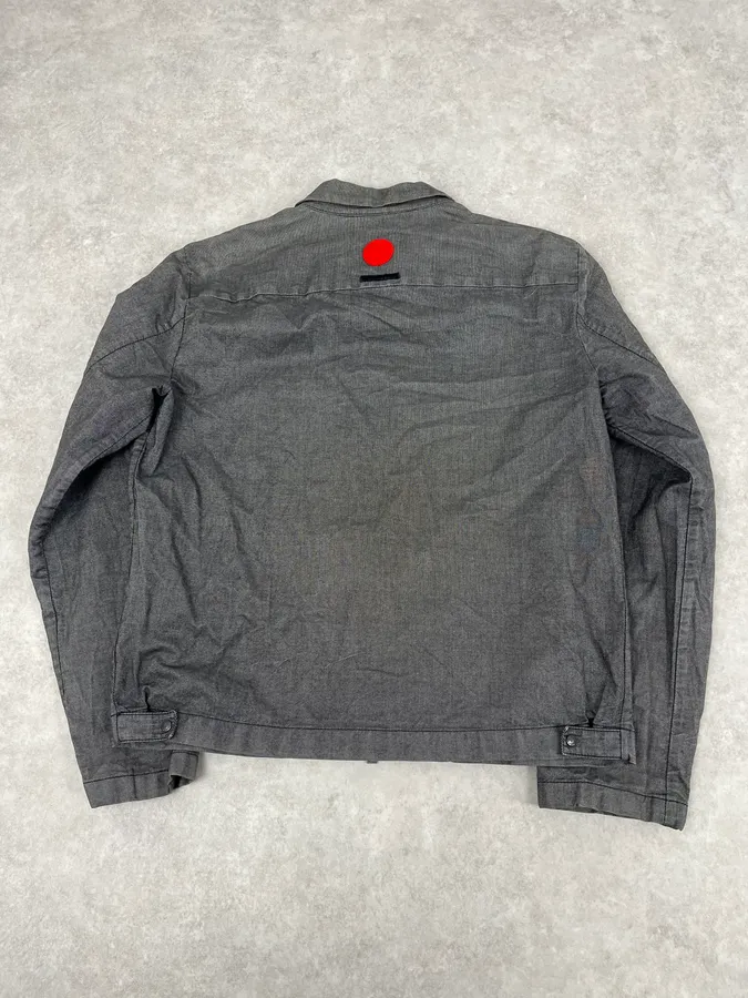 2000s Prada Grey Cotton Zip Up Light Jacket - Image 6