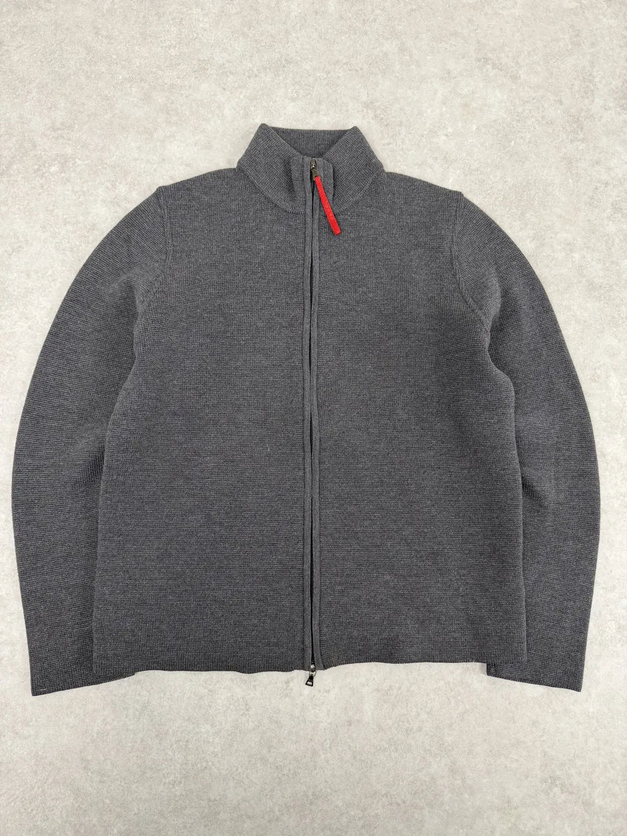 2000s Prada Grey Japan Zip-Up Jacket - Image 5