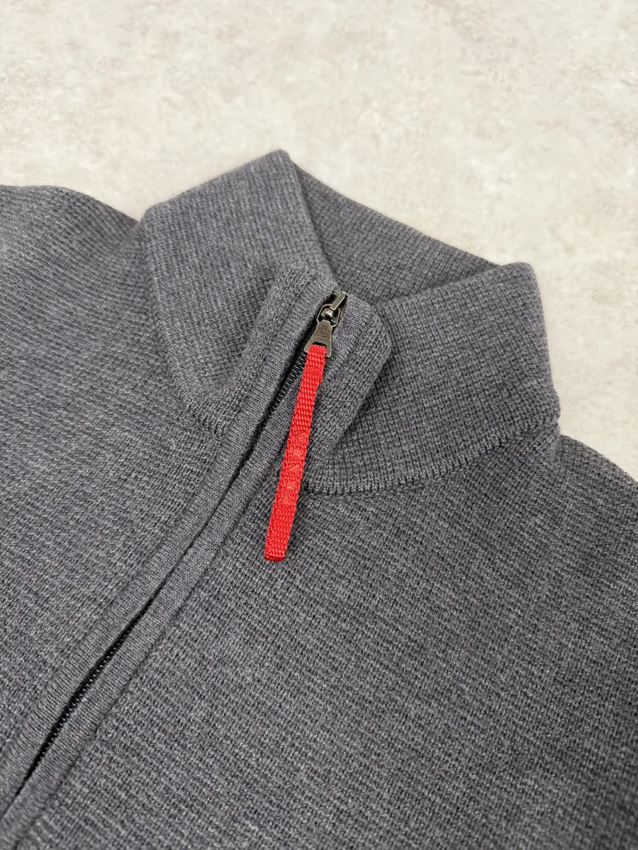2000s Prada Grey Japan Zip-Up Jacket - Image 8