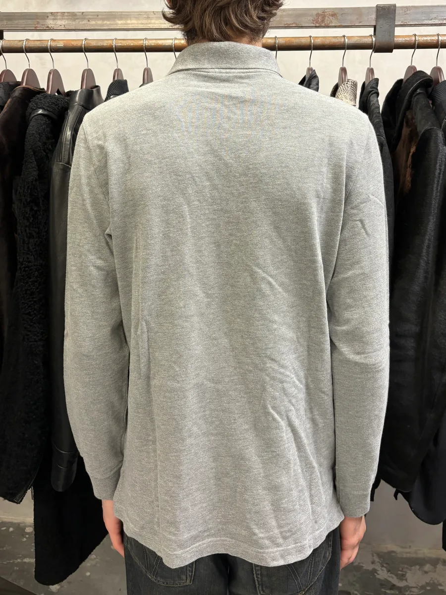 2000s Prada Grey Linea Rossa Polo Shirt - Image 3