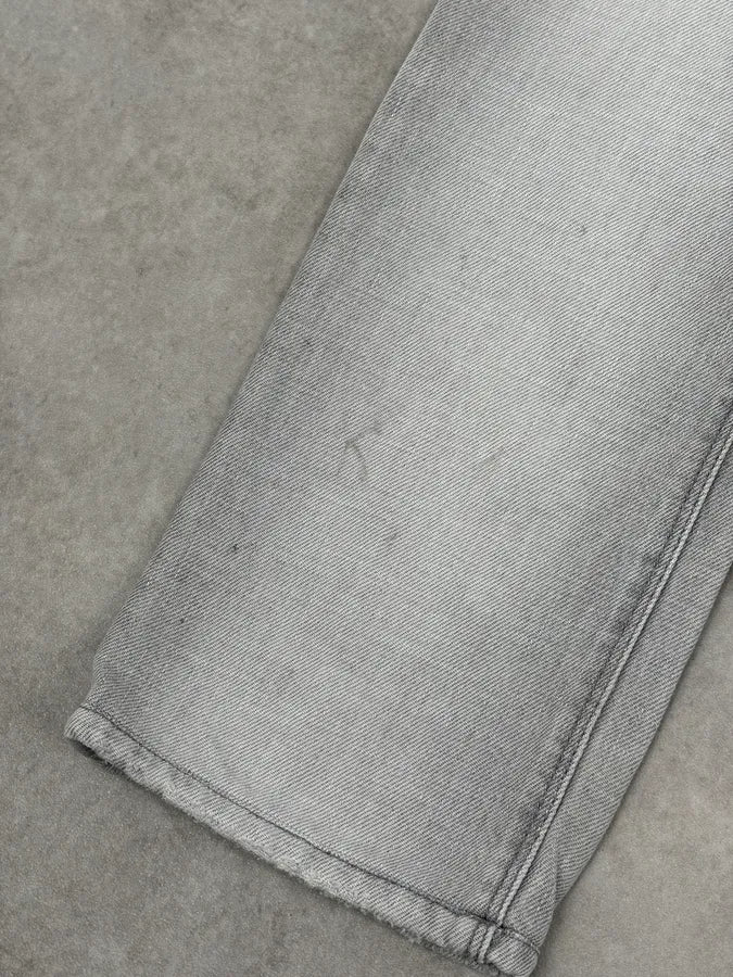 2000s Prada Grey Washed Slim Denim Jeans - Image 11