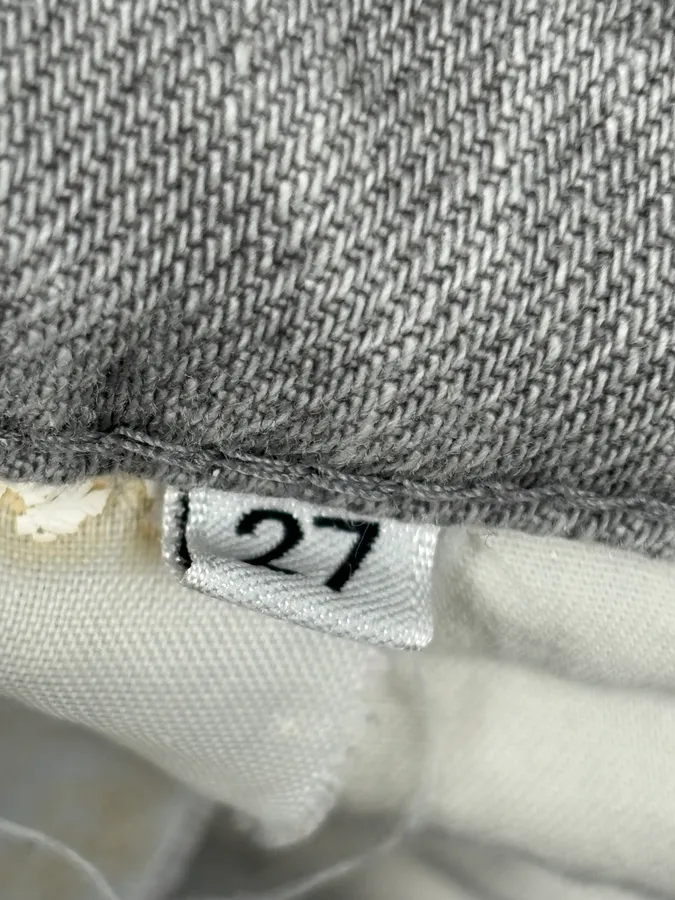 2000s Prada Grey Washed Slim Denim Jeans - Image 12