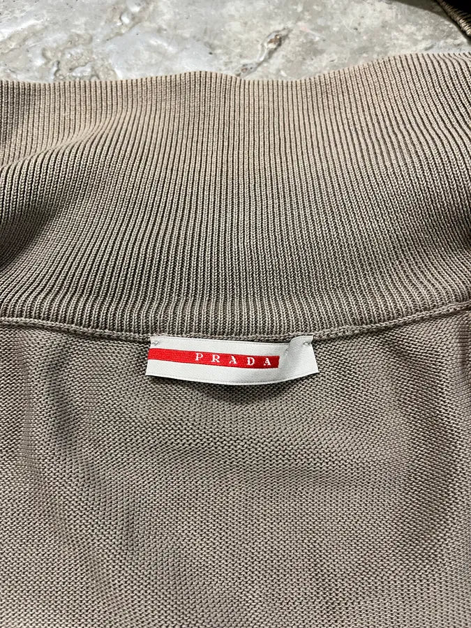 2000s Prada Grey Zip-up Sweater - Image 8