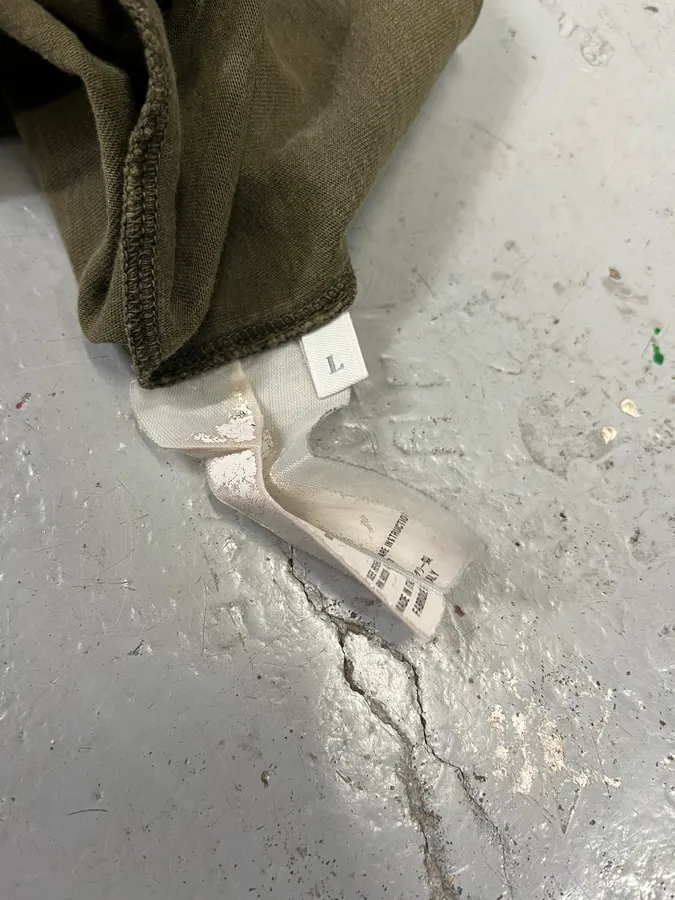 2000s Prada Khaki Minimalist T-Shirt - Image 9
