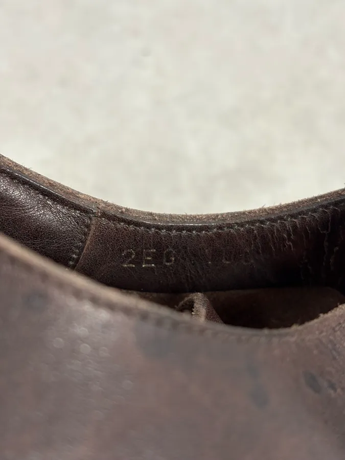 2000s Prada Lace-Up Brown Leather Shoes - Image 9