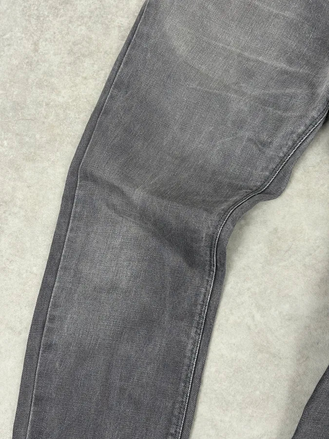 2000s Prada Light Grey Denim Slim Jeans - Image 10