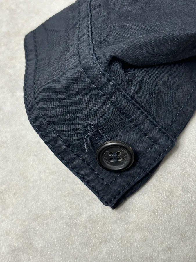 2000s Prada Light Nylon Navy Obscure Bomber Jacket - Image 9