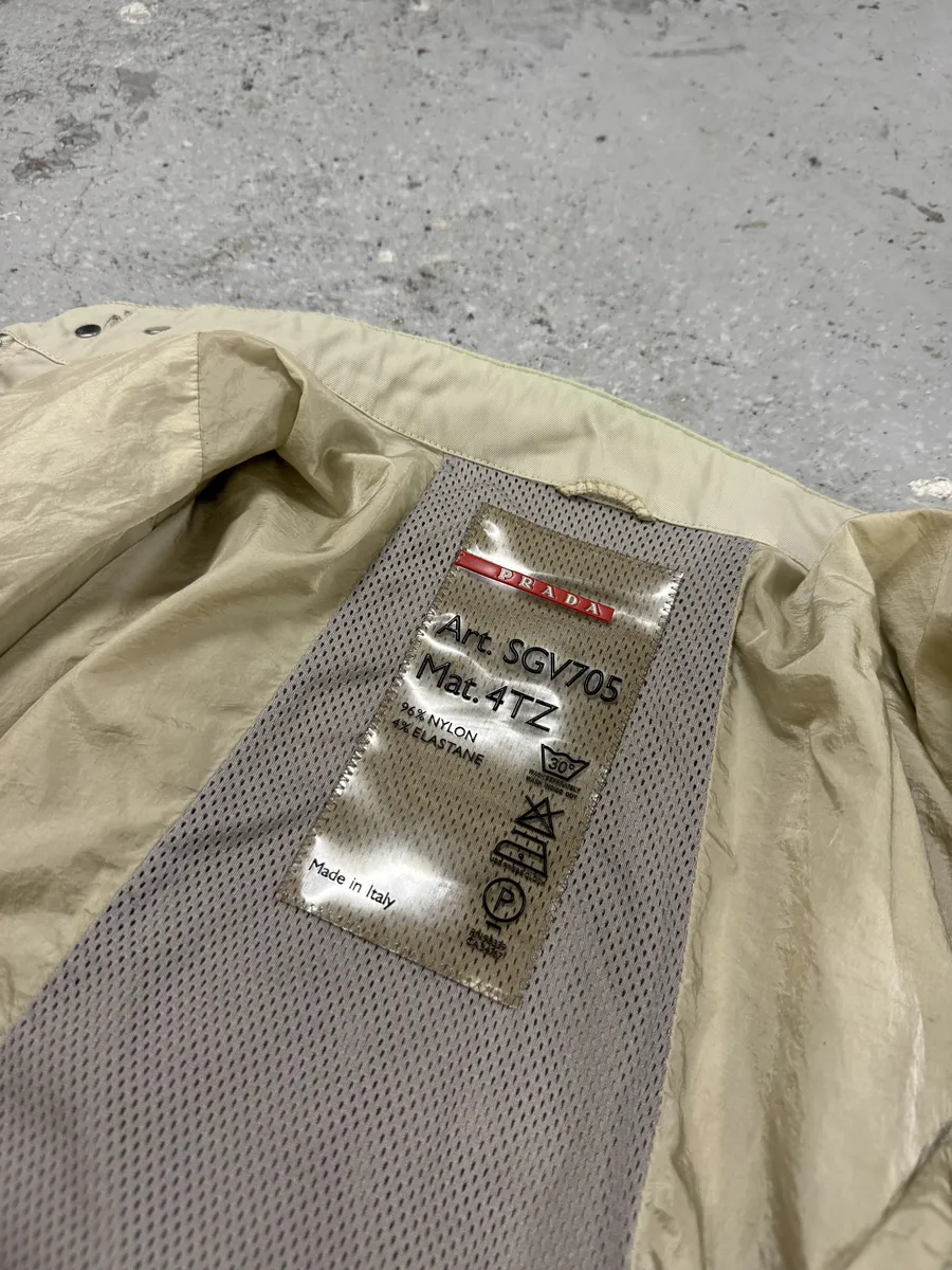 2000s Prada Linea Rossa Beige Nylon Tactical Jacket - Image 10