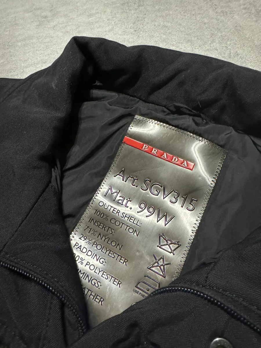 2000s Prada Linea Rossa Black & Brown Velvet-Nylon Vest - Image 10