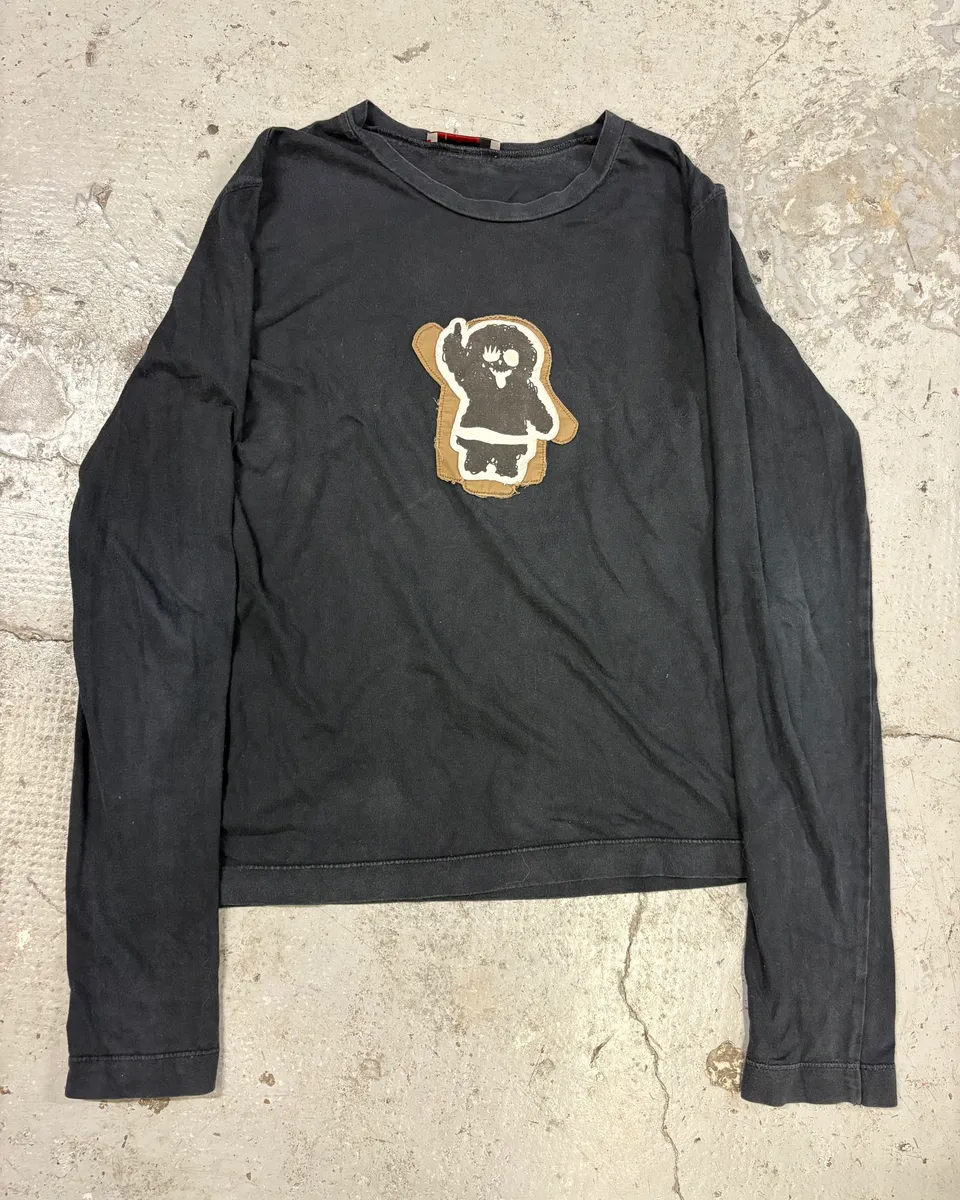 2000s Prada Linea Rossa Black Human Longsleeves