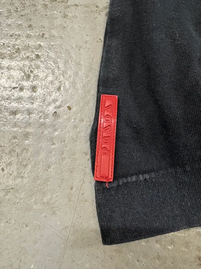 2000s Prada Linea Rossa Black Human Longsleeves - Image 8
