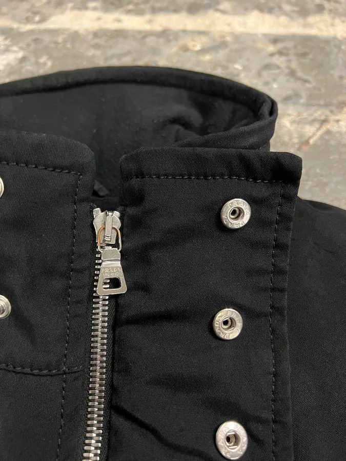 2000s Prada Linea Rossa Black Nylon Jacket - Image 6