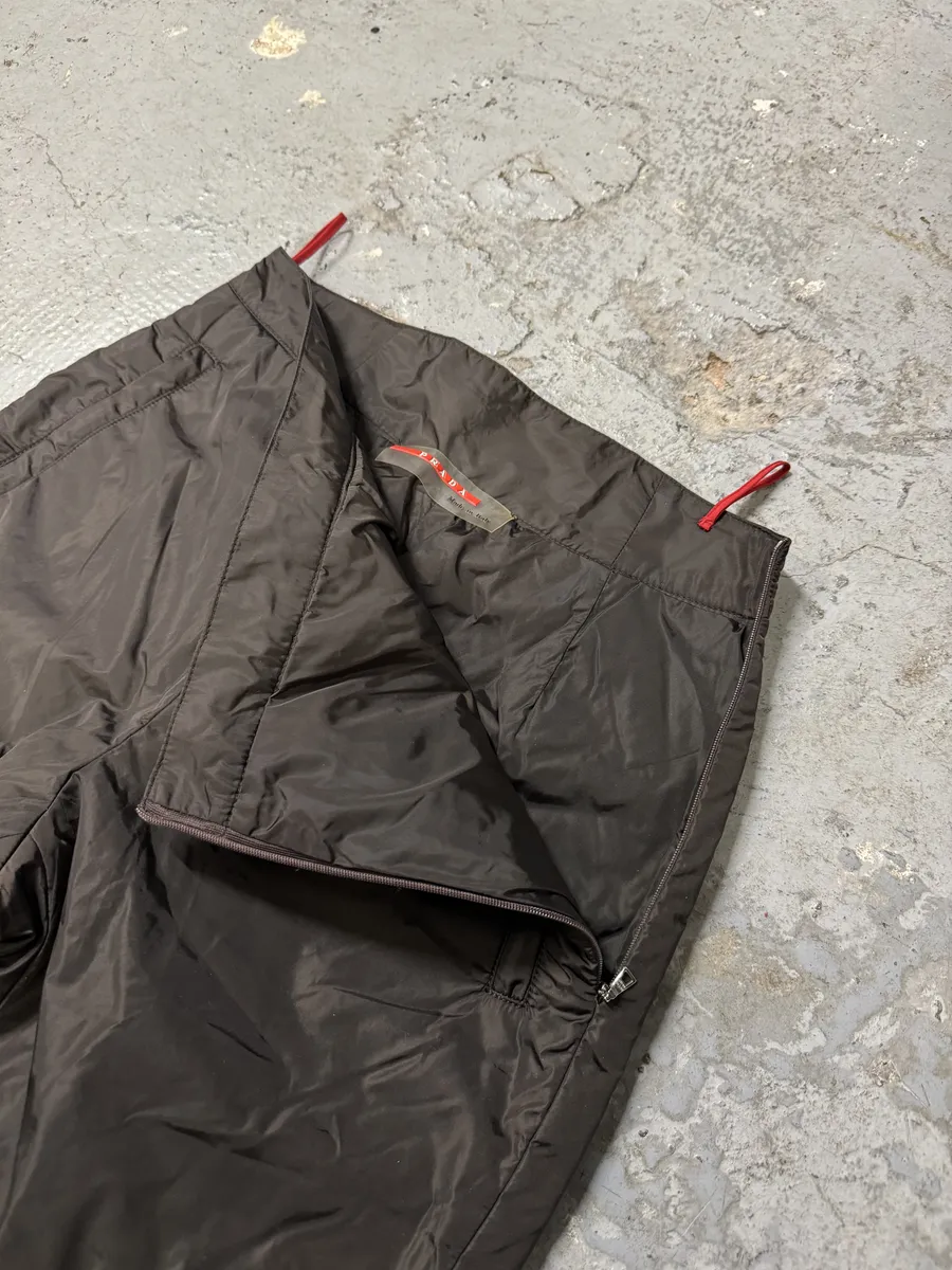 2000s Prada Linea Rossa Brown Tactical Pants - Image 5