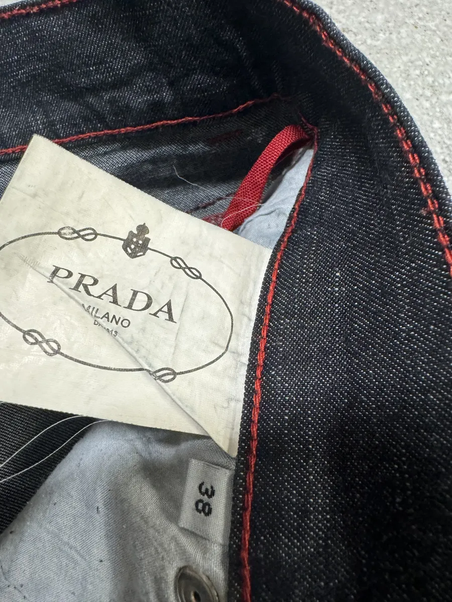 2000s Prada Linea Rossa Cozy Navy Pants - Image 11