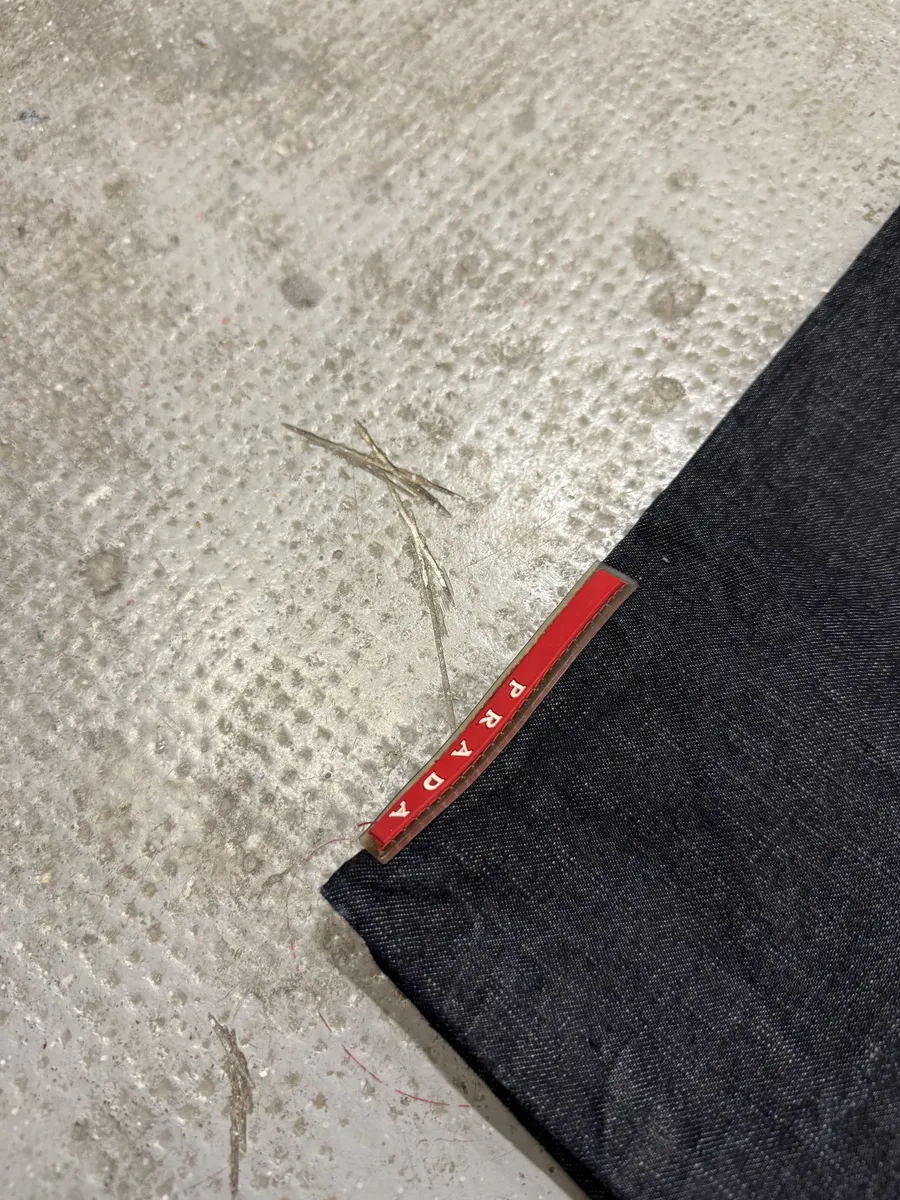 2000s Prada Linea Rossa Cozy Navy Pants - Image 9