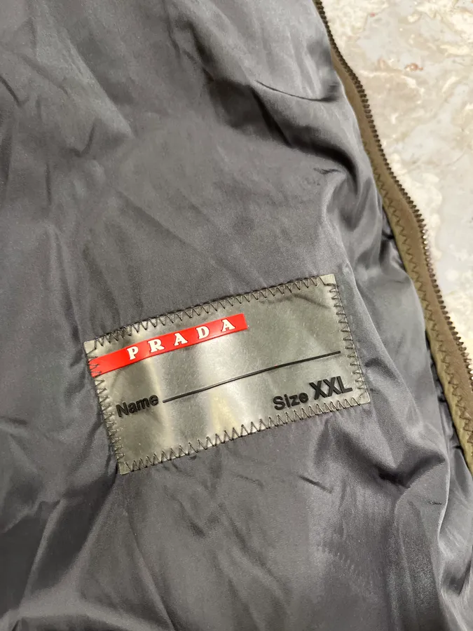 2000s Prada Linea Rossa Green Nylon Jacket - Image 13