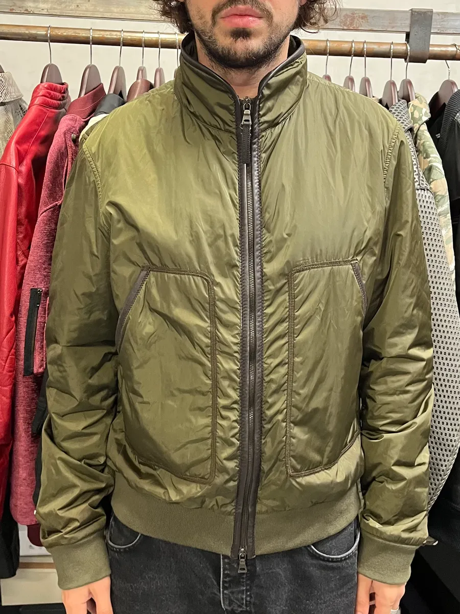 2000s Prada Linea Rossa Green Nylon Jacket - Image 2