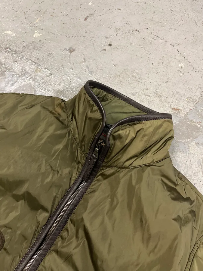 2000s Prada Linea Rossa Green Nylon Jacket - Image 5